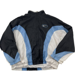 Vintage 90's Nike Jacket Windbreaker Swoosh Men's Size XL Carolina Blue Black